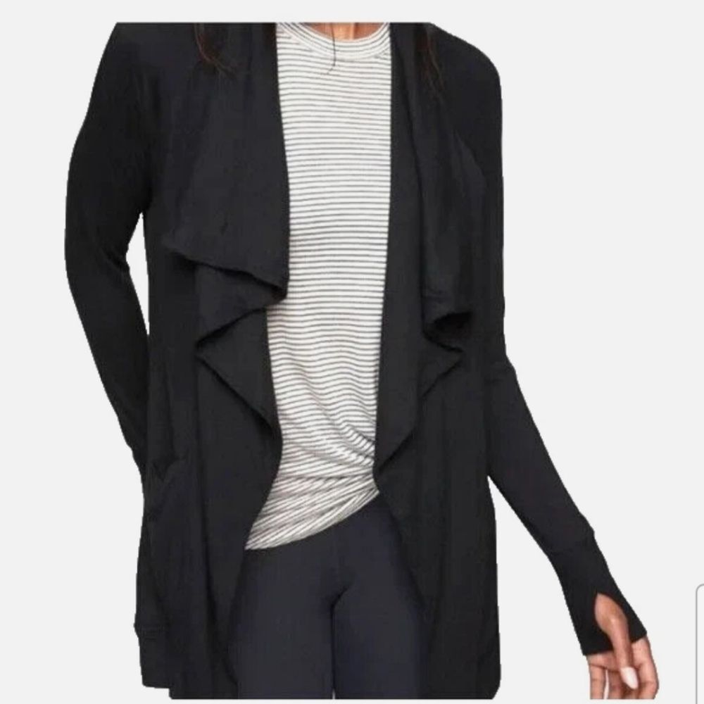 Athleta Black Studio Wrap Cardigan, XS